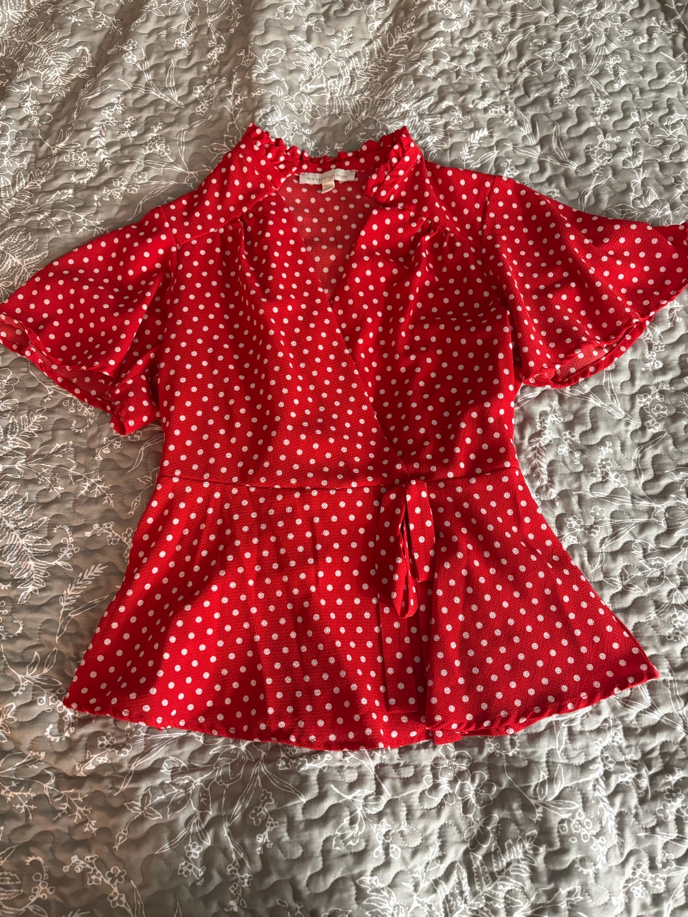 Monteau Red and White Polka Dot Kids Dress